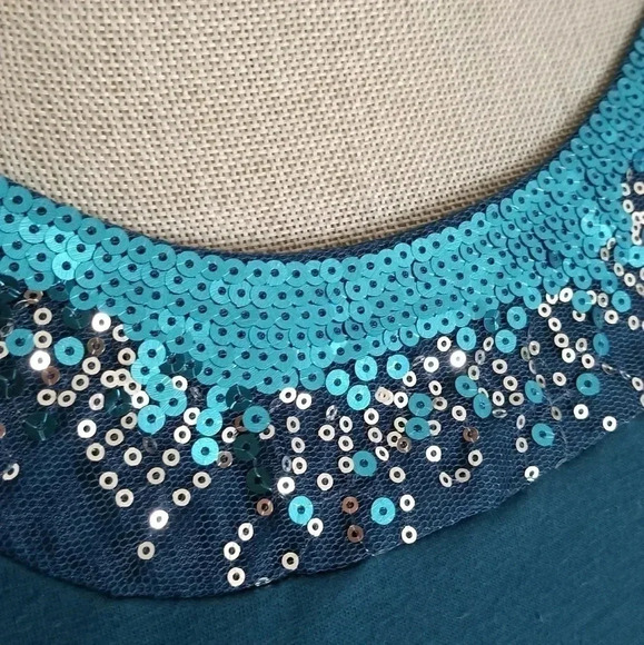 Heart 2 Maternity Blouse Shirt Top Teal Turquoise - Picture 2 of 8